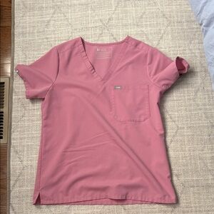 Figs Mauve V-Neck Scrub Top